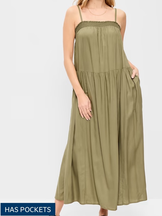 Old Navy Dresses & Skirts - Old Navy Airy Smocked Maxi Dress in color kombu NWT